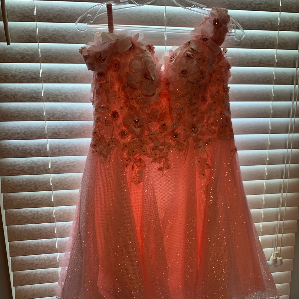 Beautiful pink flower dress